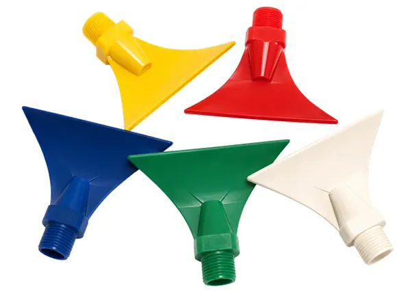 Polyurethane spray nozzles in seven sizes
